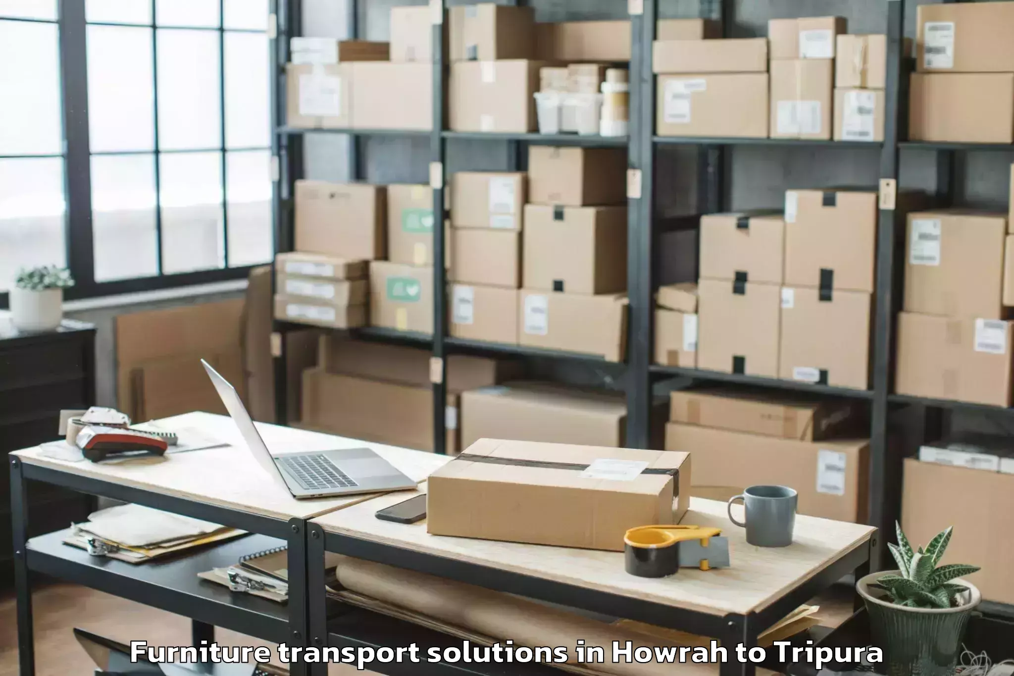 Discover Howrah to Teliamura Furniture Transport Solutions